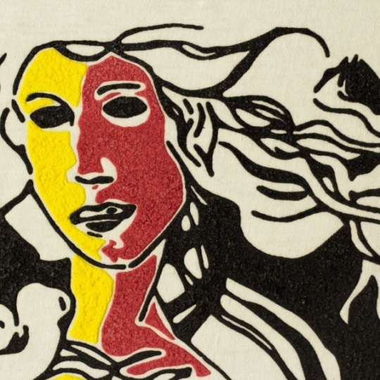 In giả da trên vải